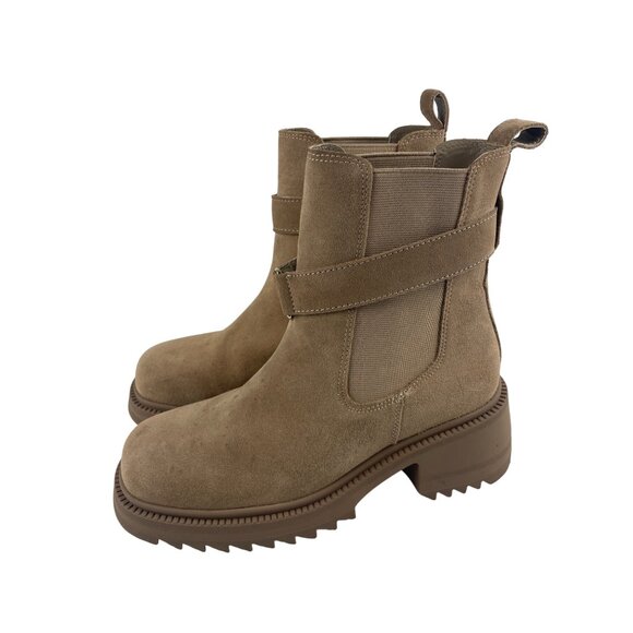 Steve Madden Shoes - Steve Madden Women's Size 9 Gates Chunky Lug Sole Platform Chelsea Boot Tan